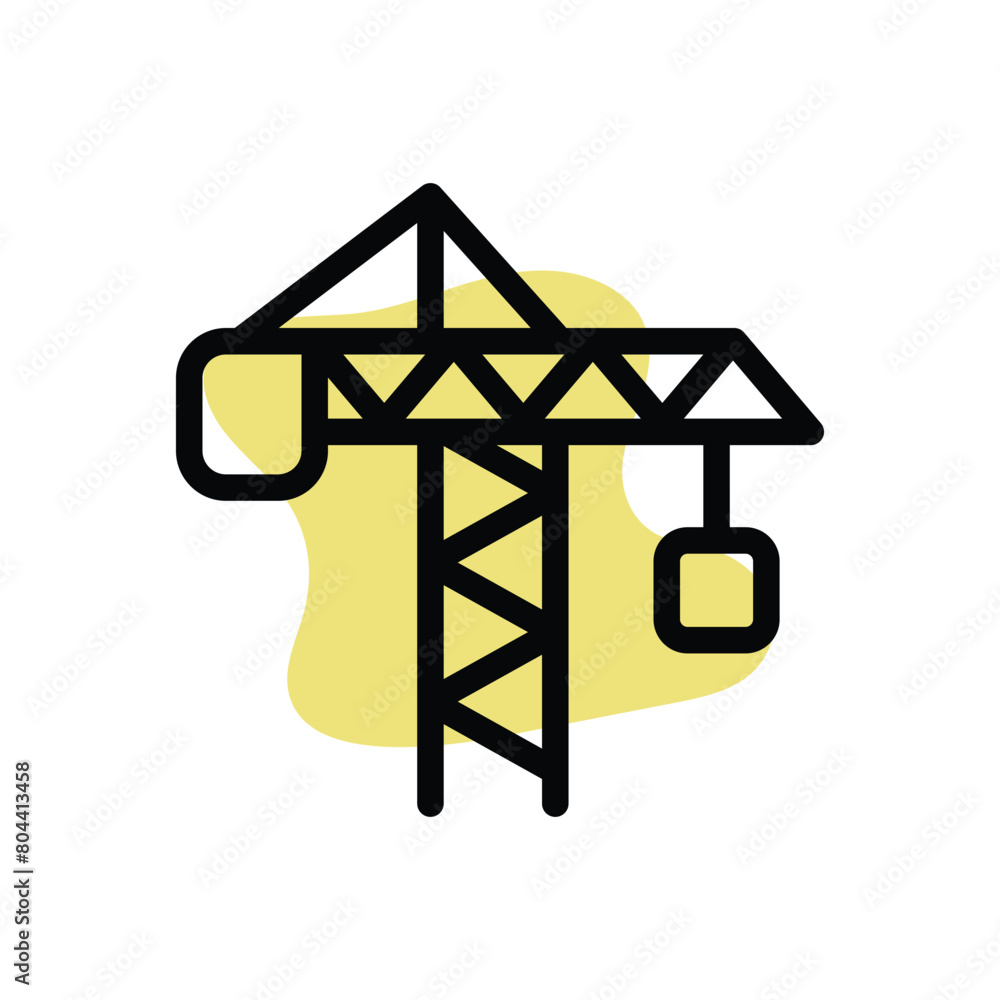 Tower Crane vector icon Tower Crane vector icon