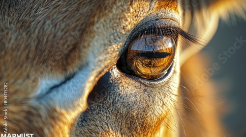 Close-up portrait of common eland (Taurotragus oryx) with head turned facing right; Kenya Genrative AI photo