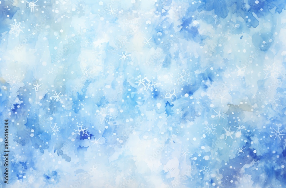 Blue background with white snowflakes