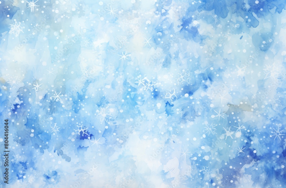 Blue background with white snowflakes Blue background with white snowflakes