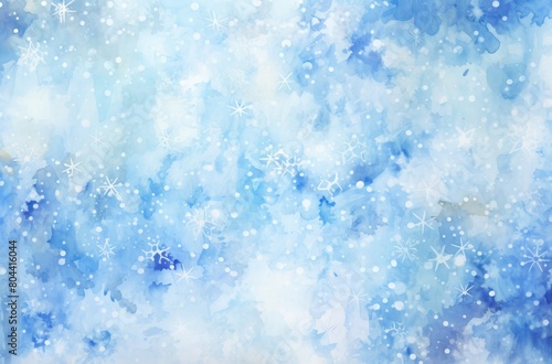 Blue background with white snowflakes © Boomanoid