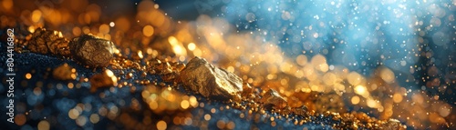 close-up of a pile of gold nuggets photo