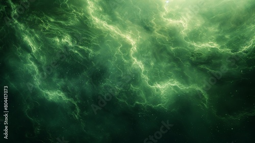 Mystic Green and Black Abstract Background with Dynamic Blur Texture