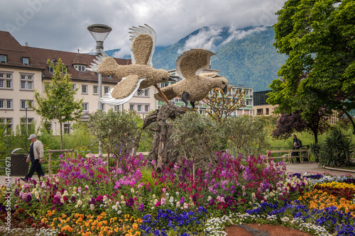 Merano (Meran), Bolzano province, South Tyrol, Historic center of the beautiful city of Merano, Trentino Alto Adige, northern Italy, April 27, 2024
