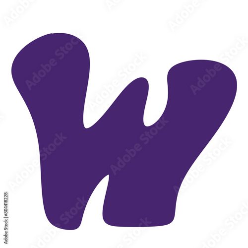 illustration of a letter W