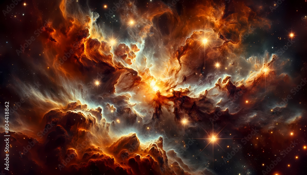 Cosmic Majesty: Luminous Nebula and Star Fields in High Resolution