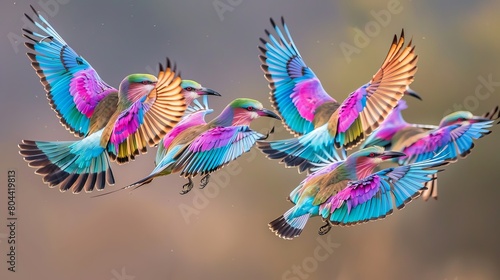 The Lilac-breasted Roller, known for its stunning aerial acrobatics, captured in Kruger National Park, South Africa.
 photo