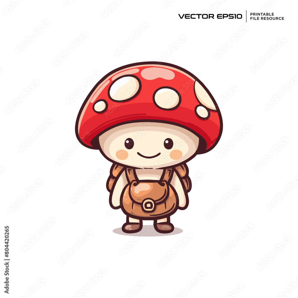 cute mushrooms use bags, for vacation or school, character, mascot, logo, vector, design, illustration, eps 10 cute mushrooms use bags, for vacation or school, character, mascot, logo, vector, design, illustration, eps 10
