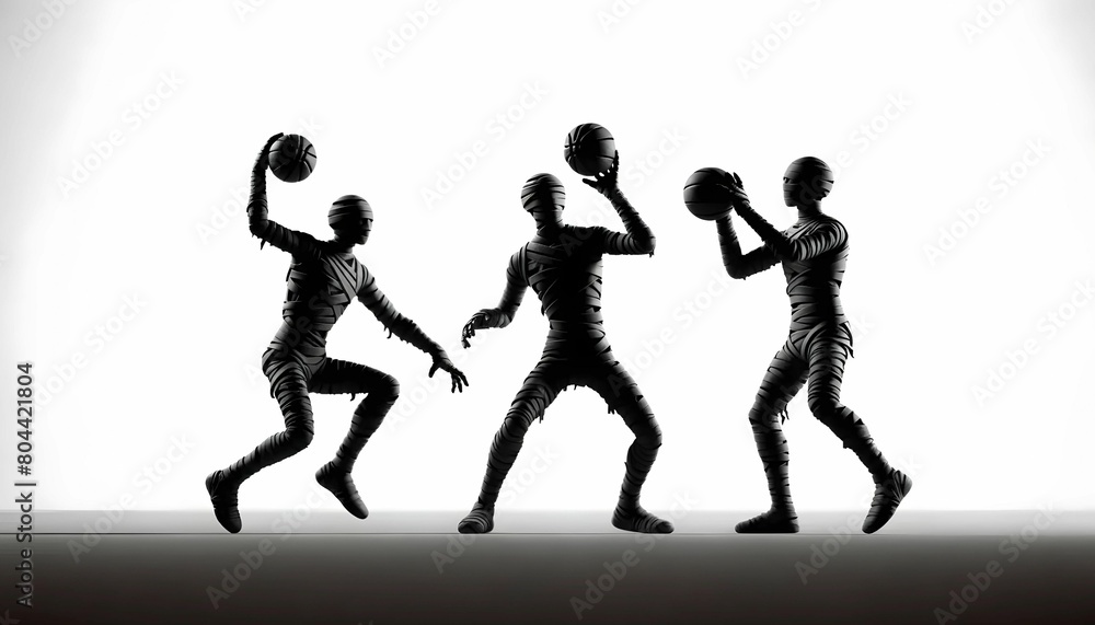 Halloween collection playing basketball Halloween collection playing basketball