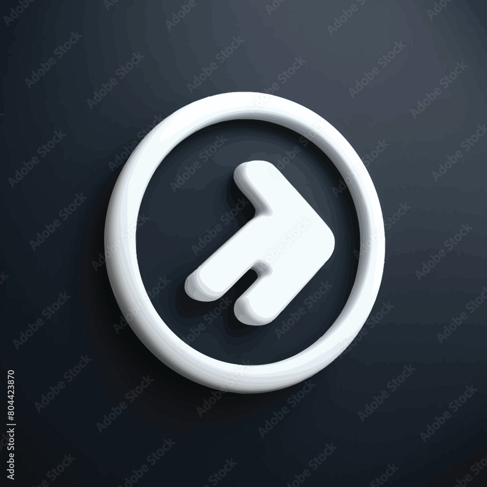 The direction icon isolated on the background The direction icon isolated on the background