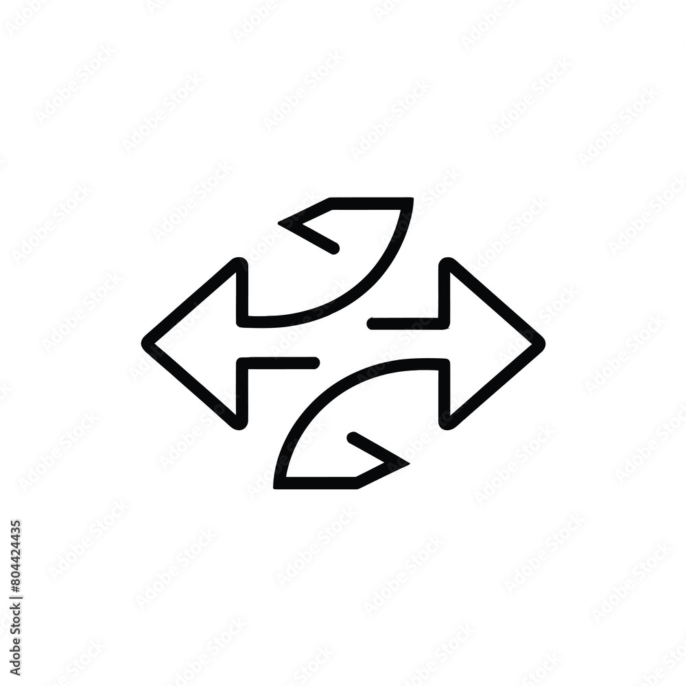 Left Right Direction icon isolated on background Left Right Direction icon isolated on background