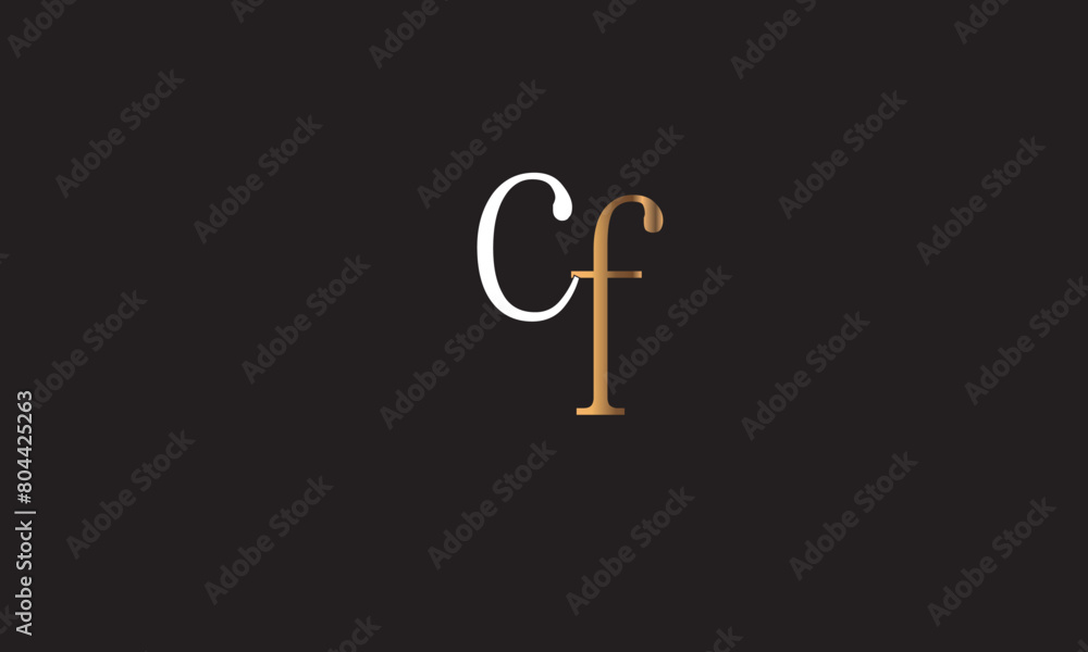 CF, FC, C, F Abstract Letters Logo Monogram CF, FC, C, F Abstract Letters Logo Monogram