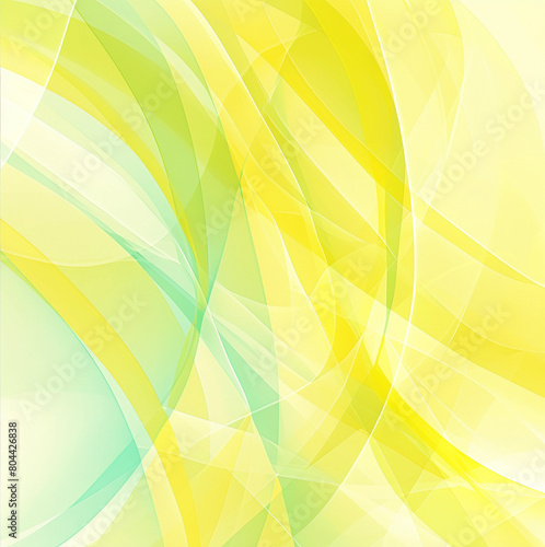 重なる黄色い円の抽象背景素材　Generative AI