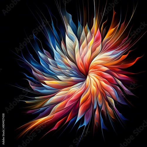 Prism Blossom with abstract colorful shapes colorful background