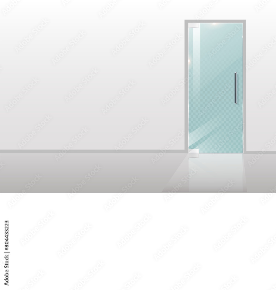 Glass doors isolated on transparent background. Vector illustration Glass doors isolated on transparent background. Vector illustration