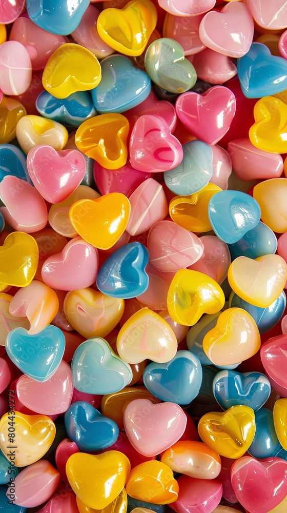 Overflowing Pastel Hearts Candies in Sweet Harmony Overflowing Pastel Hearts Candies in Sweet Harmony