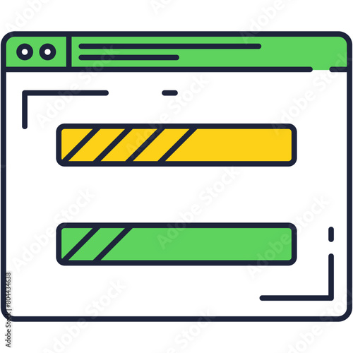 Update icon flat vector webpage download progress