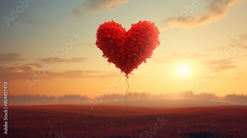 A heart shaped balloon is shaped like a heart.
