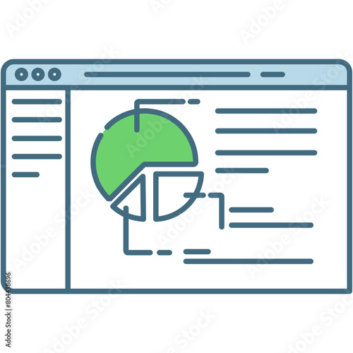 Online report vector icon finance analysis graph