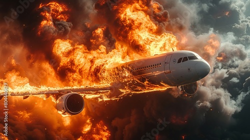 Engine failure occurred during the flight, causing the aircraft to be engulfed in fire.