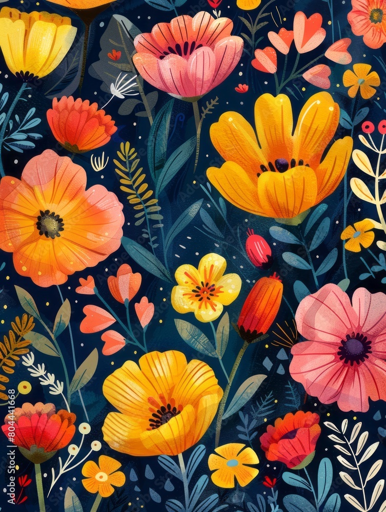 background with colorful flowers background with colorful flowers