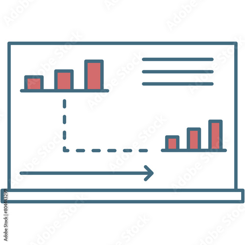 Business graph chart icon vector growth bar