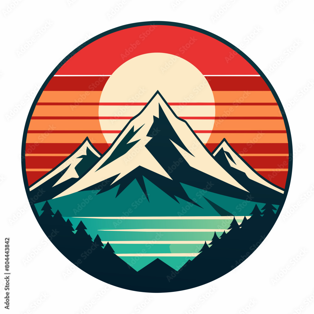 Mountain landscape vector illustration.
Mountain landscape vector illustration.