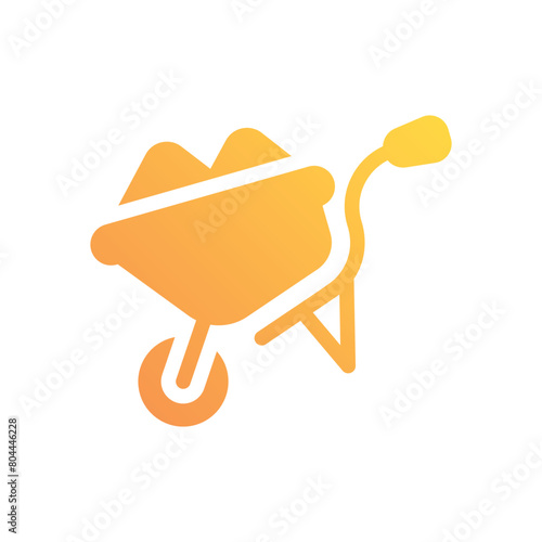 Wheelbarrow vector icon