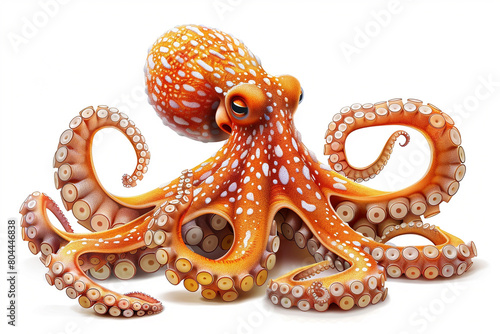 octopus clipart, isolated on white background