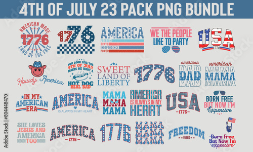 4th July T Shirt Design Bundle, 4th Of July Sublimation Bundle.