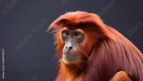 ai generative of a old red monkey photo