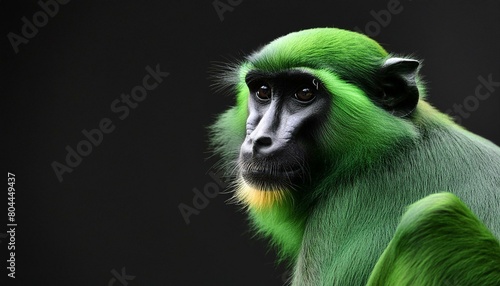 ai generative of mock-up background with green monkey photo