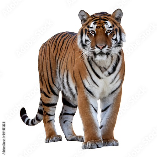 Tiger isolated on PNG  transparent background Generative ai