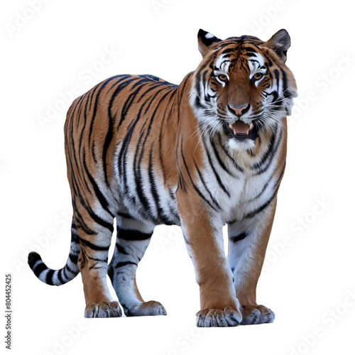 Tiger isolated on PNG  transparent background Generative ai