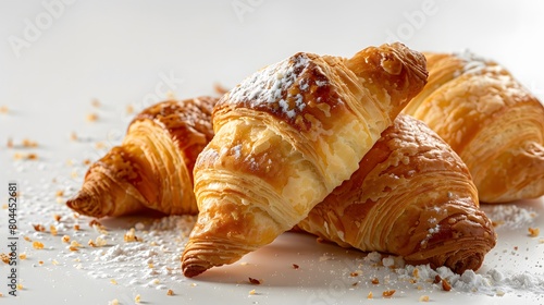 salty puff pastries, white background photo