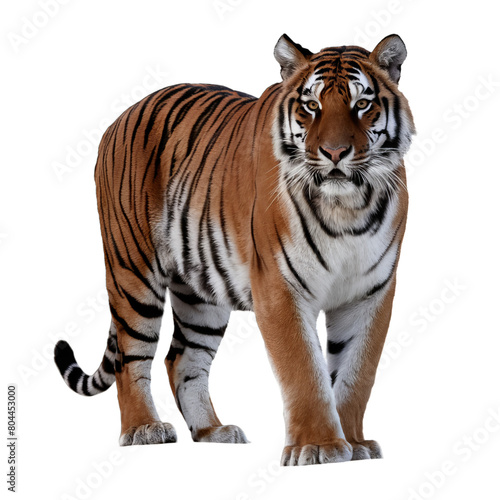 Tiger isolated on PNG  transparent background Generative ai