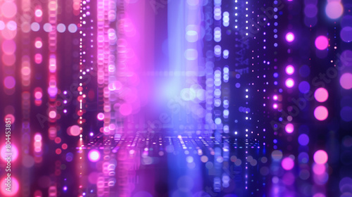 Wallpaper Mural abstract background pink binary code with bokeh Torontodigital.ca