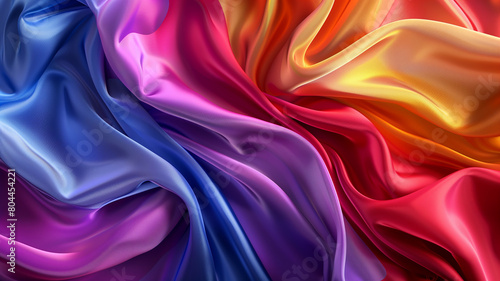 3D flowing fabric simulation in vibrant colors, suitable for fashion or lifestyle website backgrounds
