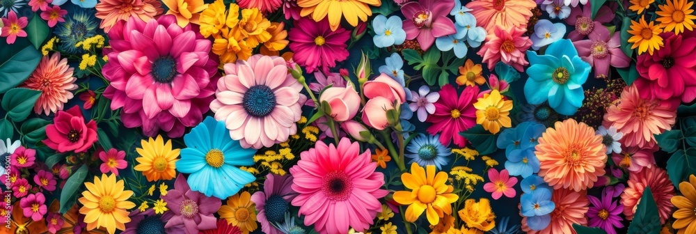 Flowers background for seasonal allergy concept
