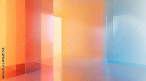 Abstract geometric gradient background 3D rendering, modern creative three-dimensional space element