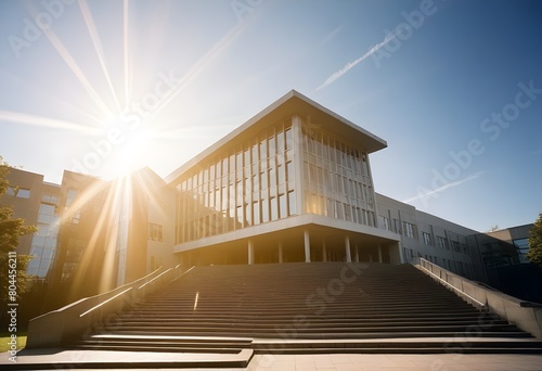 Part of Modern residential apartment with flat building exterior. Detail of New luxury house and home complex. Fragment of City Real estate property and condo architecture. Copy space