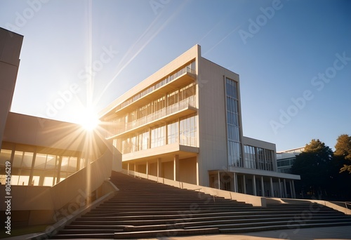 Part of Modern residential apartment with flat building exterior. Detail of New luxury house and home complex. Fragment of City Real estate property and condo architecture. Copy space