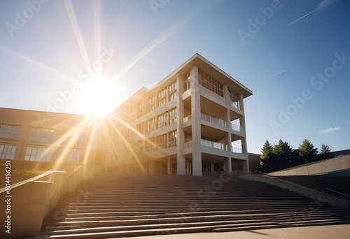 Part of Modern residential apartment with flat building exterior. Detail of New luxury house and home complex. Fragment of City Real estate property and condo architecture. Copy space