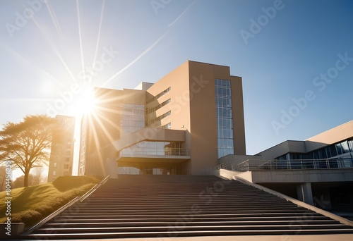 Part of Modern residential apartment with flat building exterior. Detail of New luxury house and home complex. Fragment of City Real estate property and condo architecture. Copy space