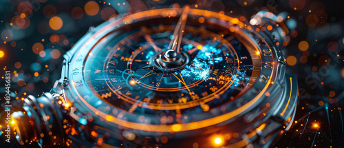 Wallpaper Mural Luxury compass , watch with diamonds and gold Torontodigital.ca