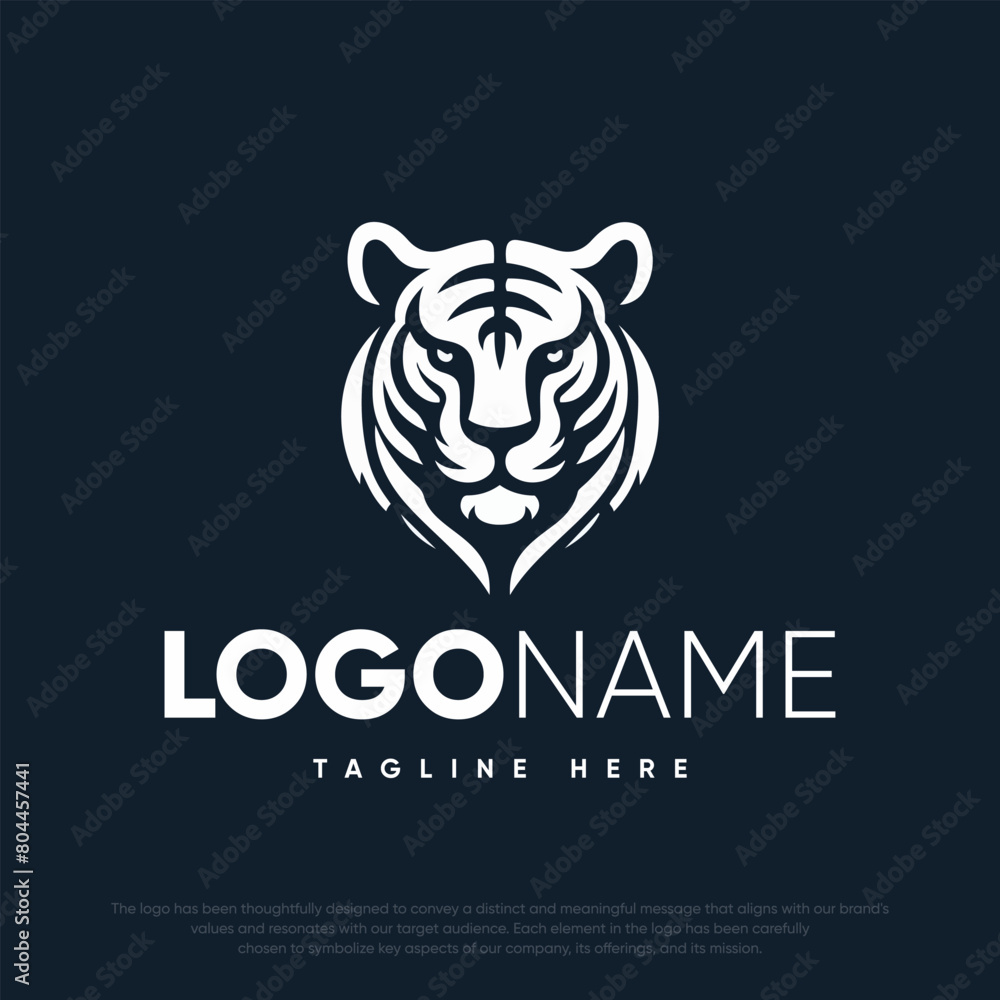 Fototapeta premium Lion with crown logo template