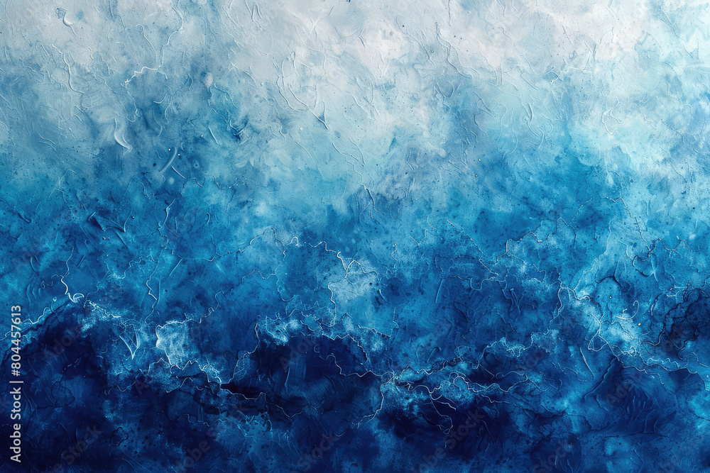 Abstract blue watercolor background with stormy sky. Created with Ai