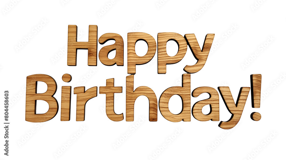 Birthday word with wooden letters Birthday word with wooden letters
