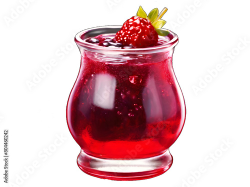 Wallpaper Mural strawberry jam in a glass jar isolated on a transparent background, cutout, PNG file. Torontodigital.ca