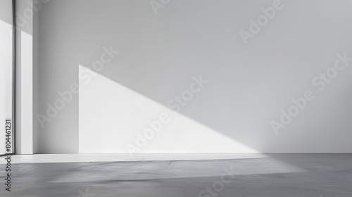 white room with a large window